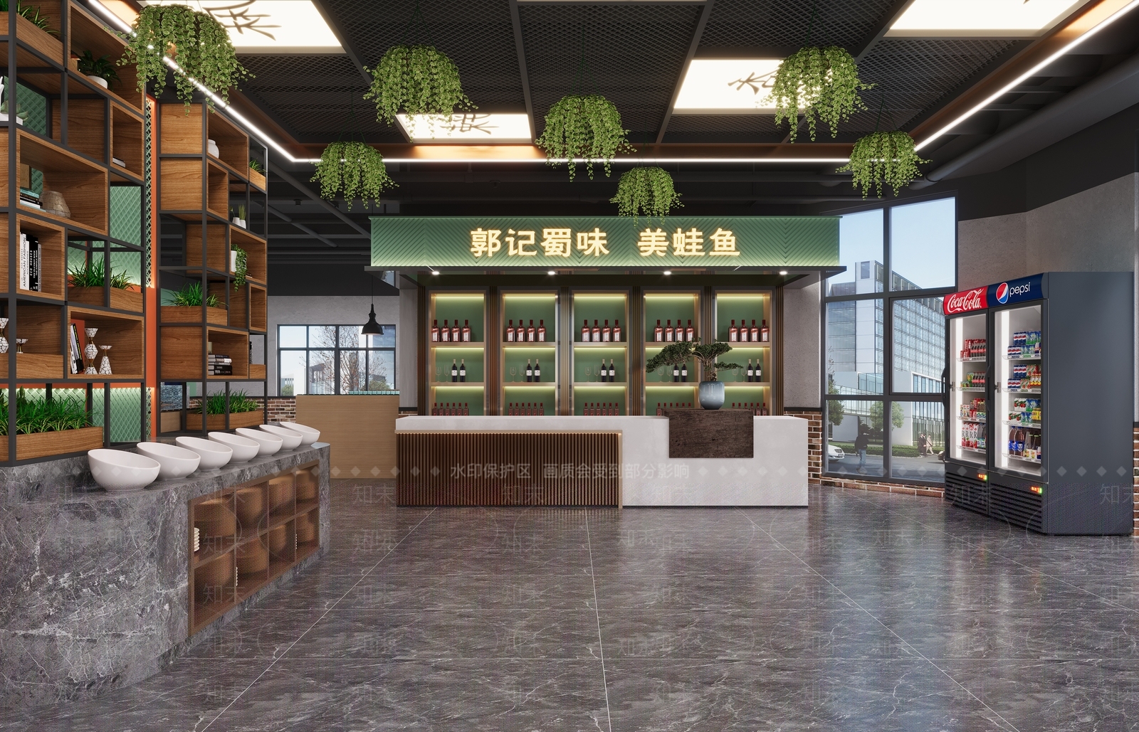 现代火锅店3D模型下载【ID:1136570241】