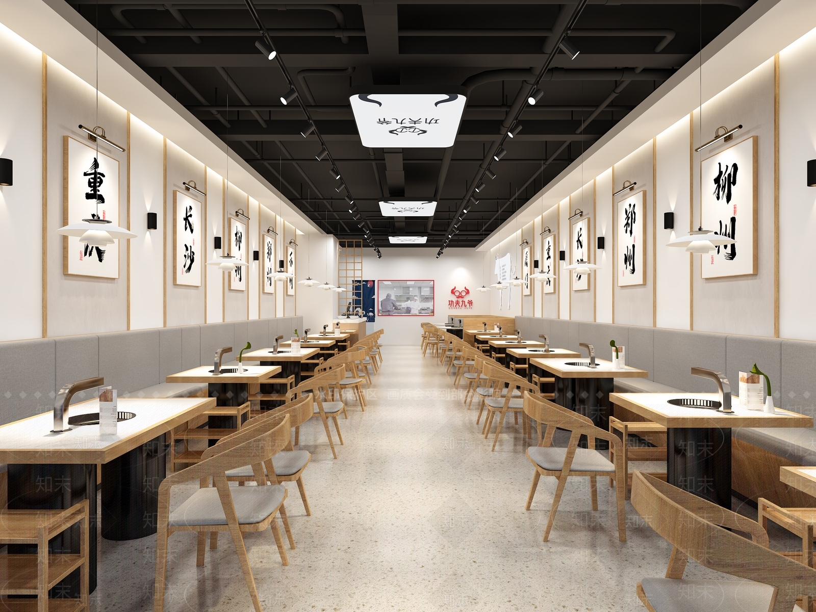 现代简约烤肉店3D模型下载【ID:1136574689】