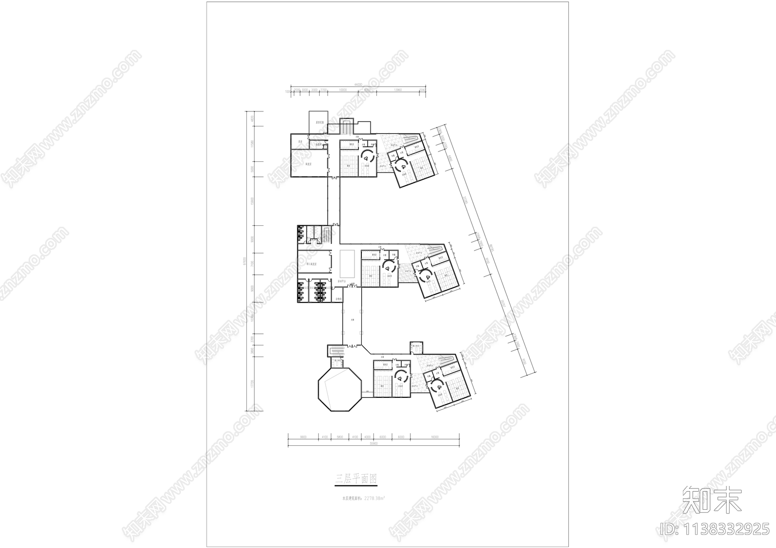 幼儿园建筑cad施工图下载【ID:1138332925】