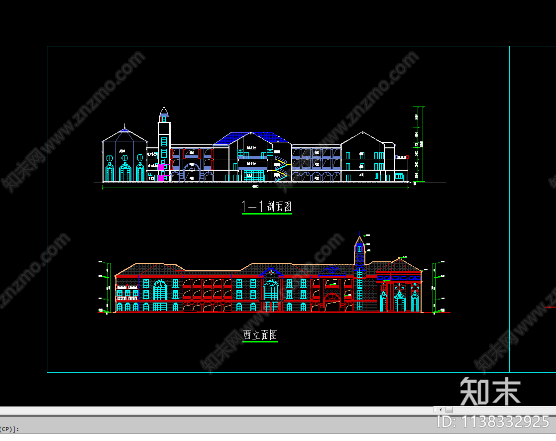 幼儿园建筑cad施工图下载【ID:1138332925】