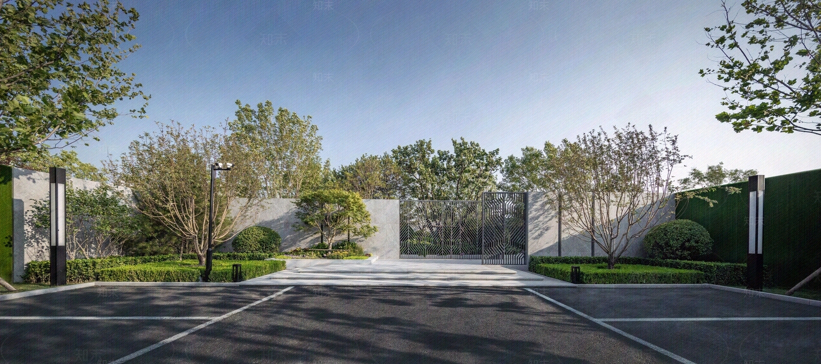 白天小区外景贴图下载【ID:1136589189】