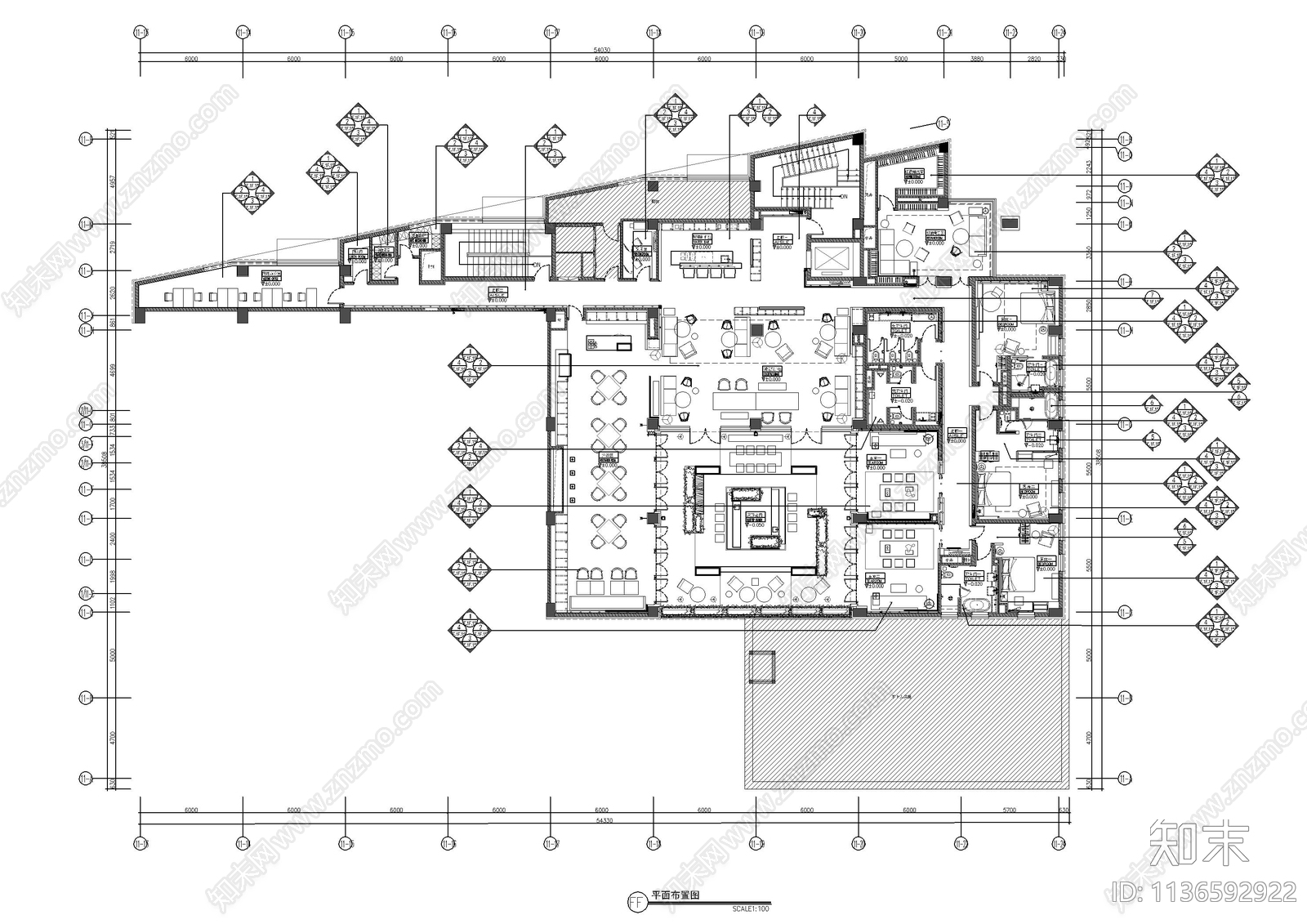 会所cad施工图下载【ID:1136592922】