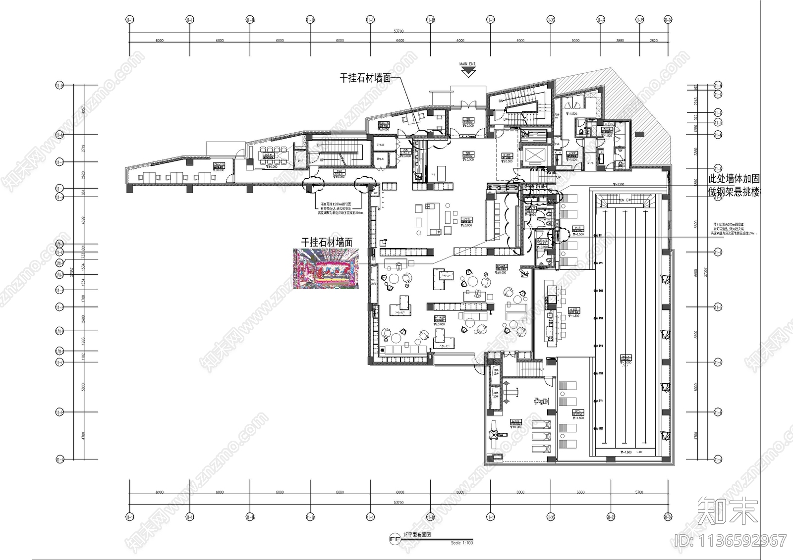 玺萌会所施工图下载【ID:1136592967】