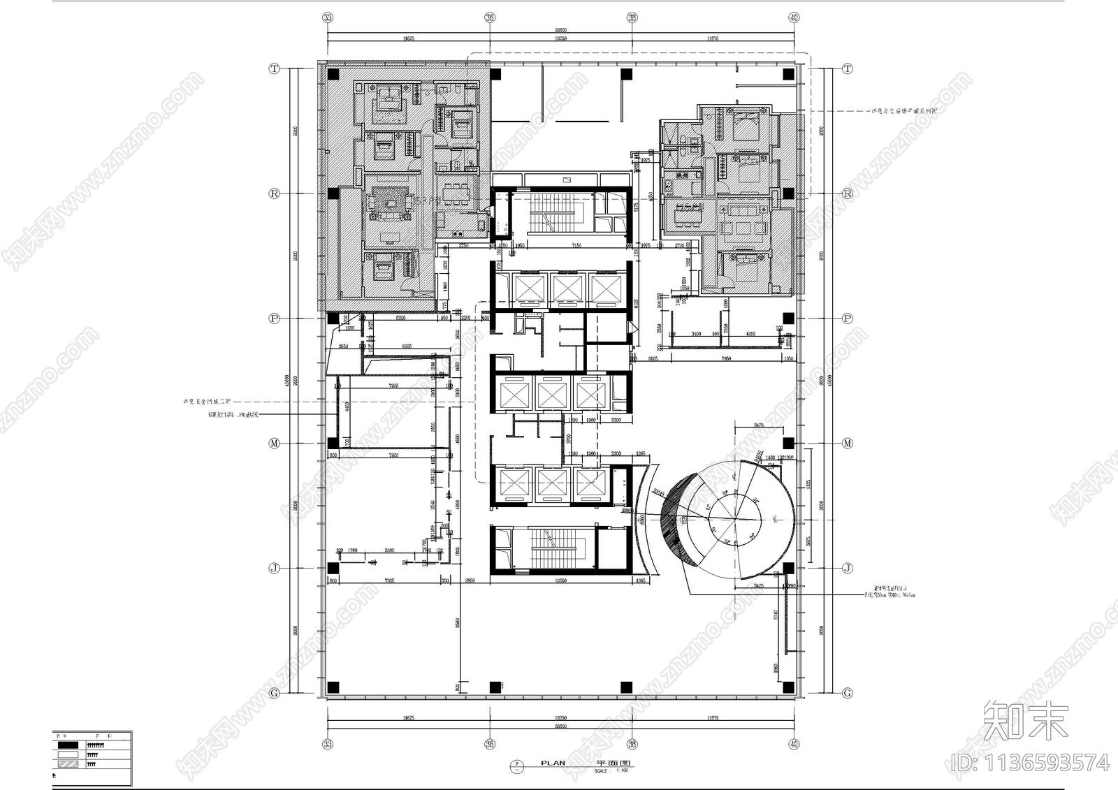 平湖售楼处全套cad施工图下载【ID:1136593574】