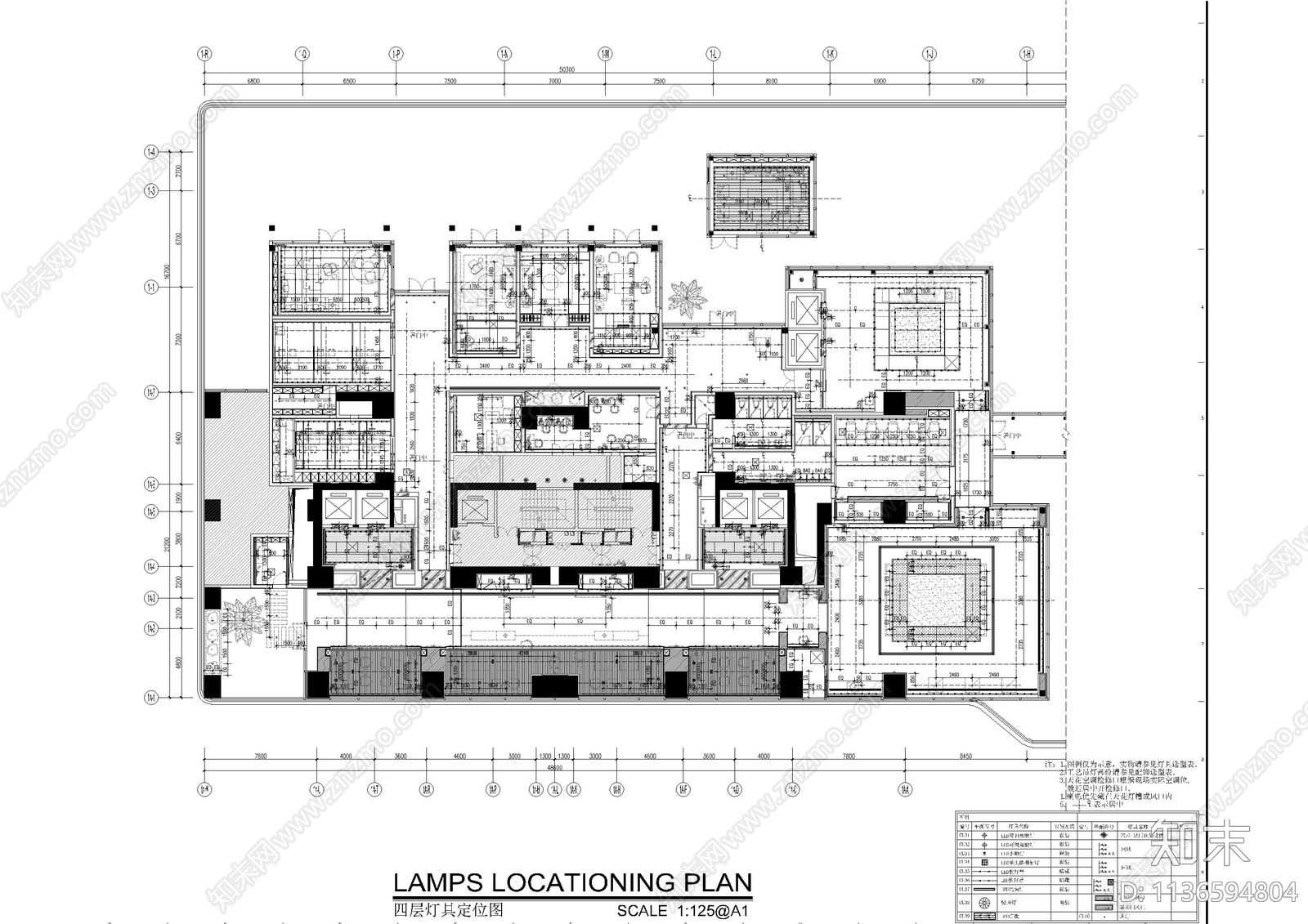 现代4F售楼处全套cad施工图下载【ID:1136594804】