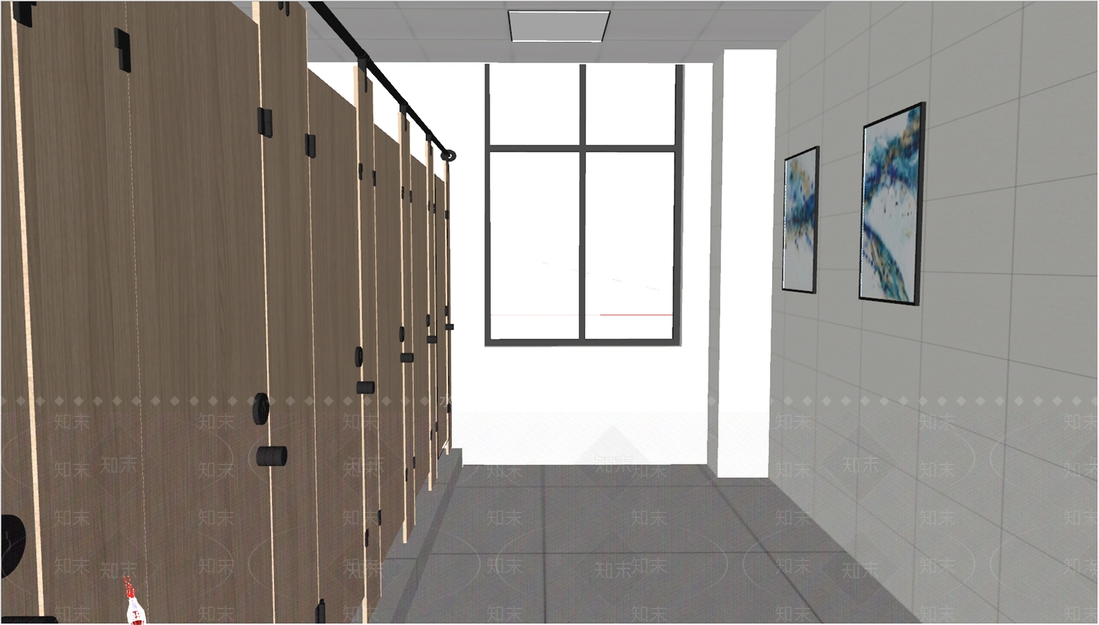 现代公共卫生间SU模型下载【ID:1136595481】