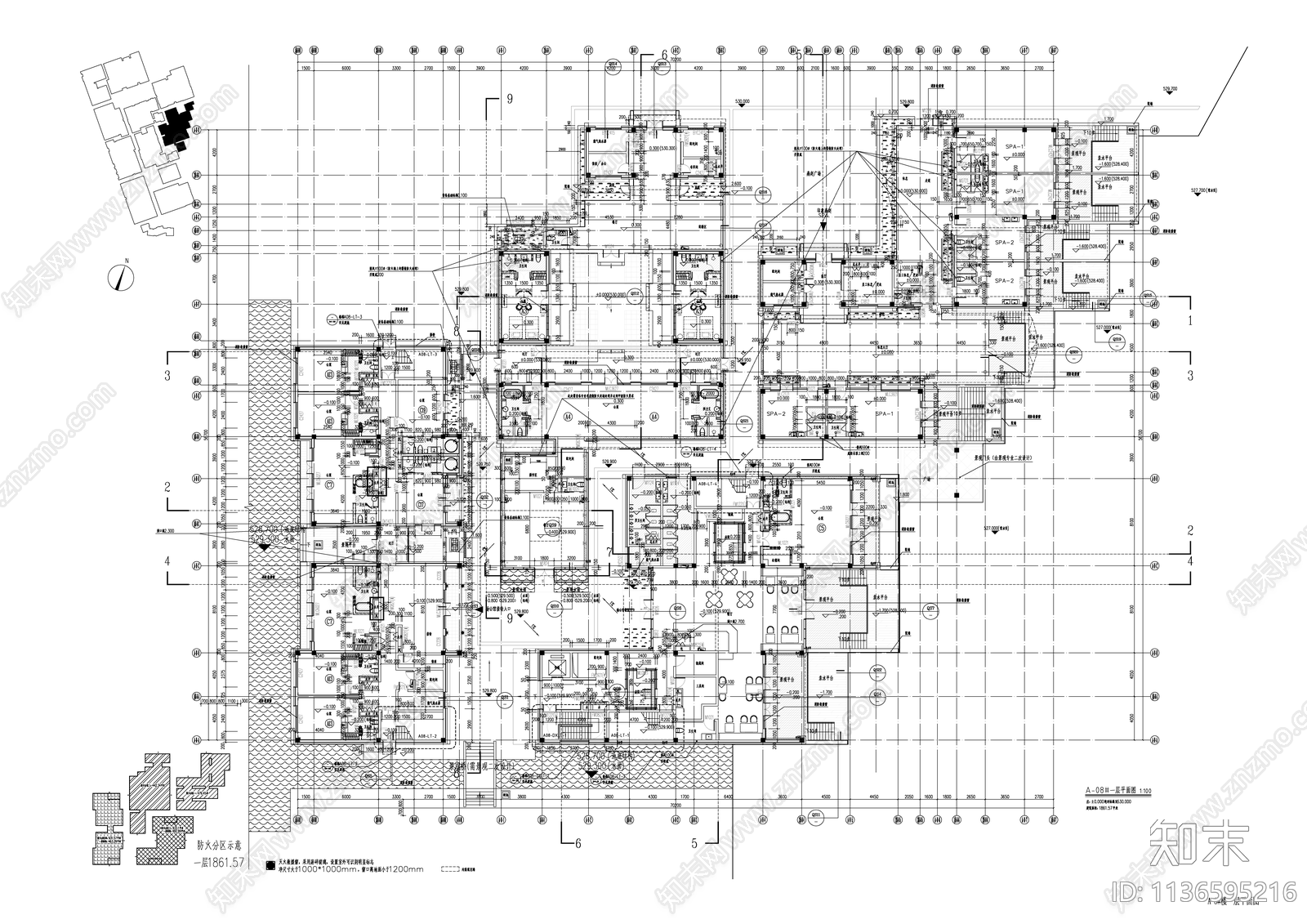 古建商业街建筑cad施工图下载【ID:1136595216】