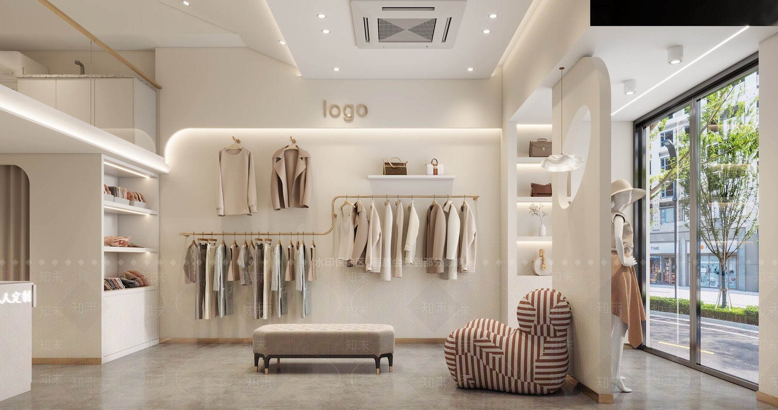 现代服装店3D模型下载【ID:1136599442】