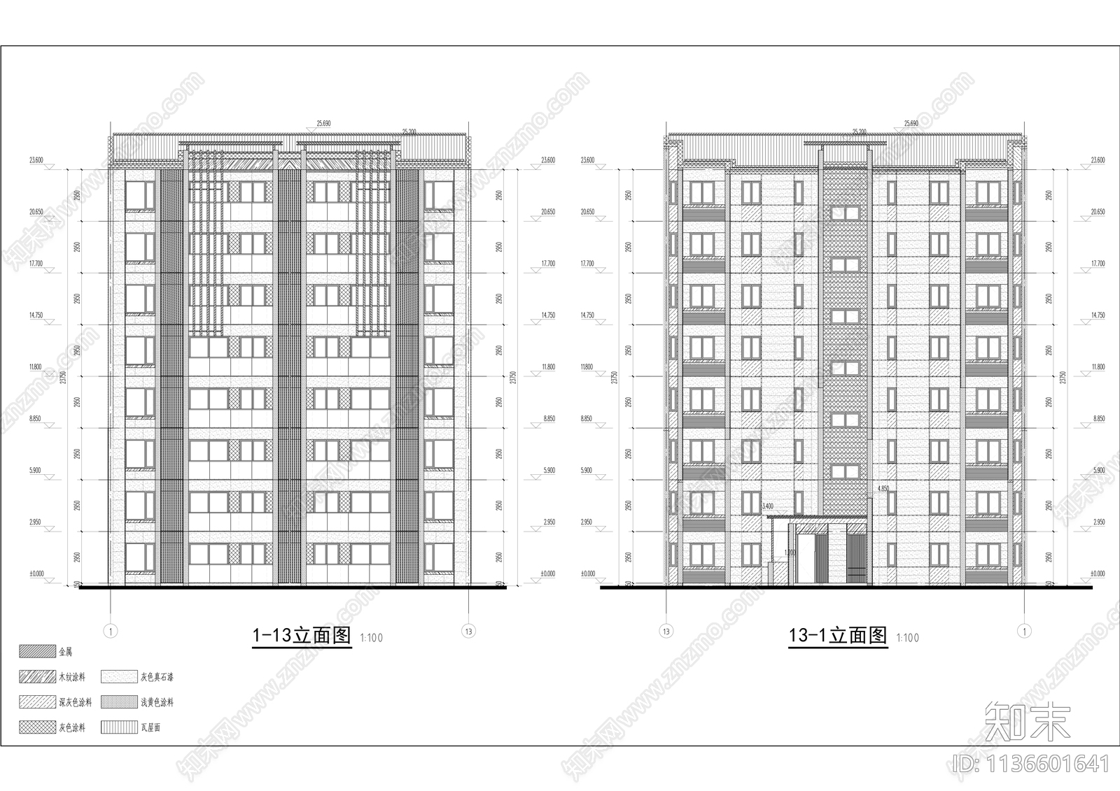 住宅建筑cad施工图下载【ID:1136601641】