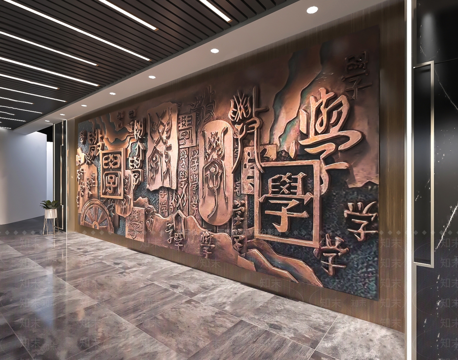 新中式文化浮雕SU模型下载【ID:1136602421】