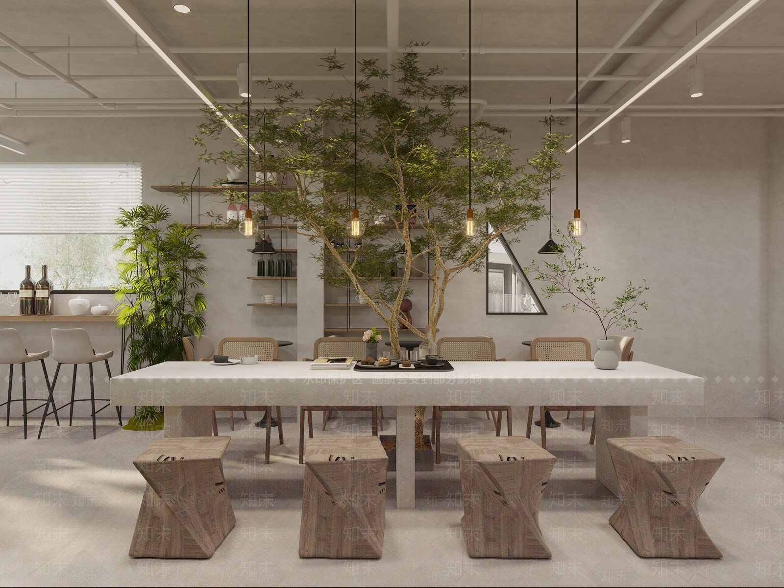 侘寂咖啡厅3D模型下载【ID:1136604580】