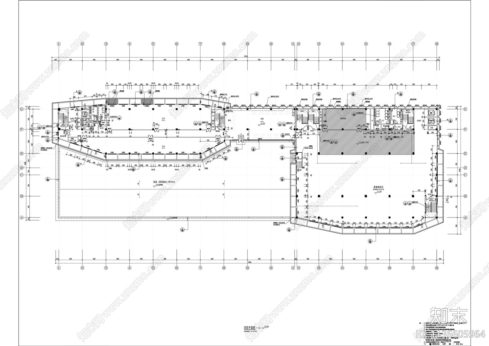 旅游集散中心候车室建筑cad施工图下载【ID:1136605964】