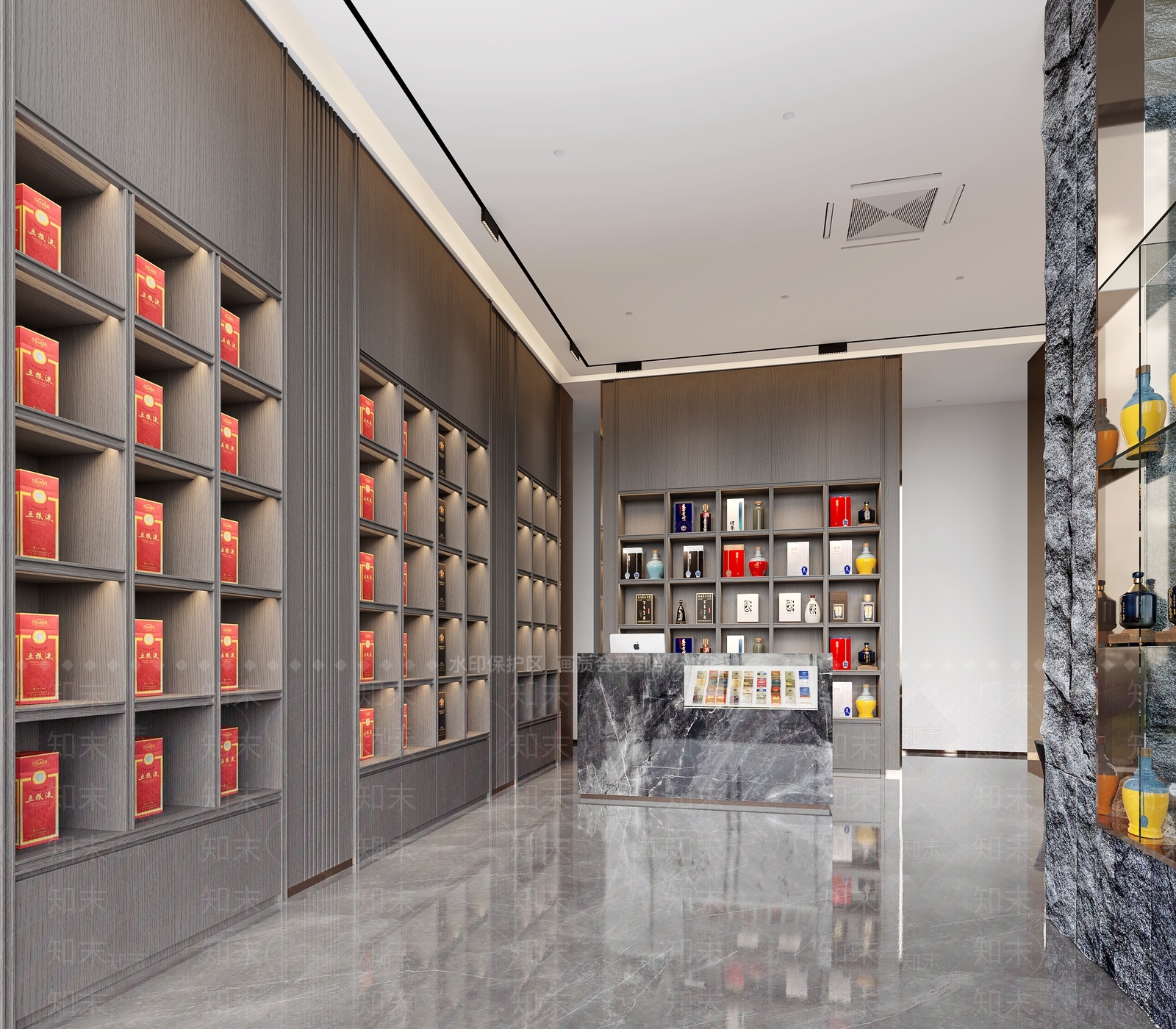 新中式茶叶店3D模型下载【ID:1136606521】