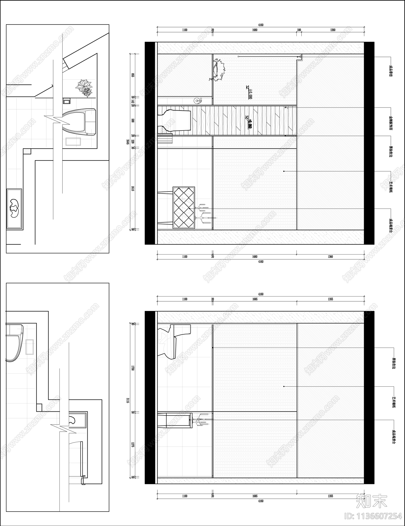 酒专卖店cad施工图下载【ID:1136607254】