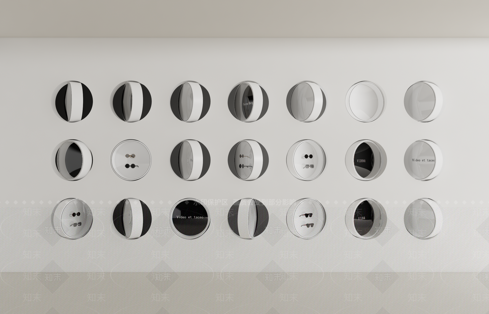 现代造型墙3D模型下载【ID:1136724867】