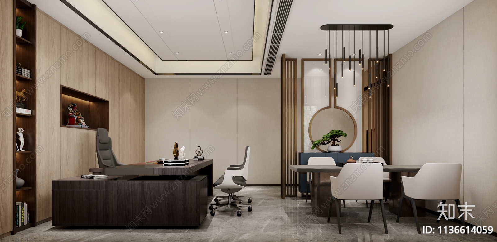 办公空间cad施工图下载【ID:1136614059】