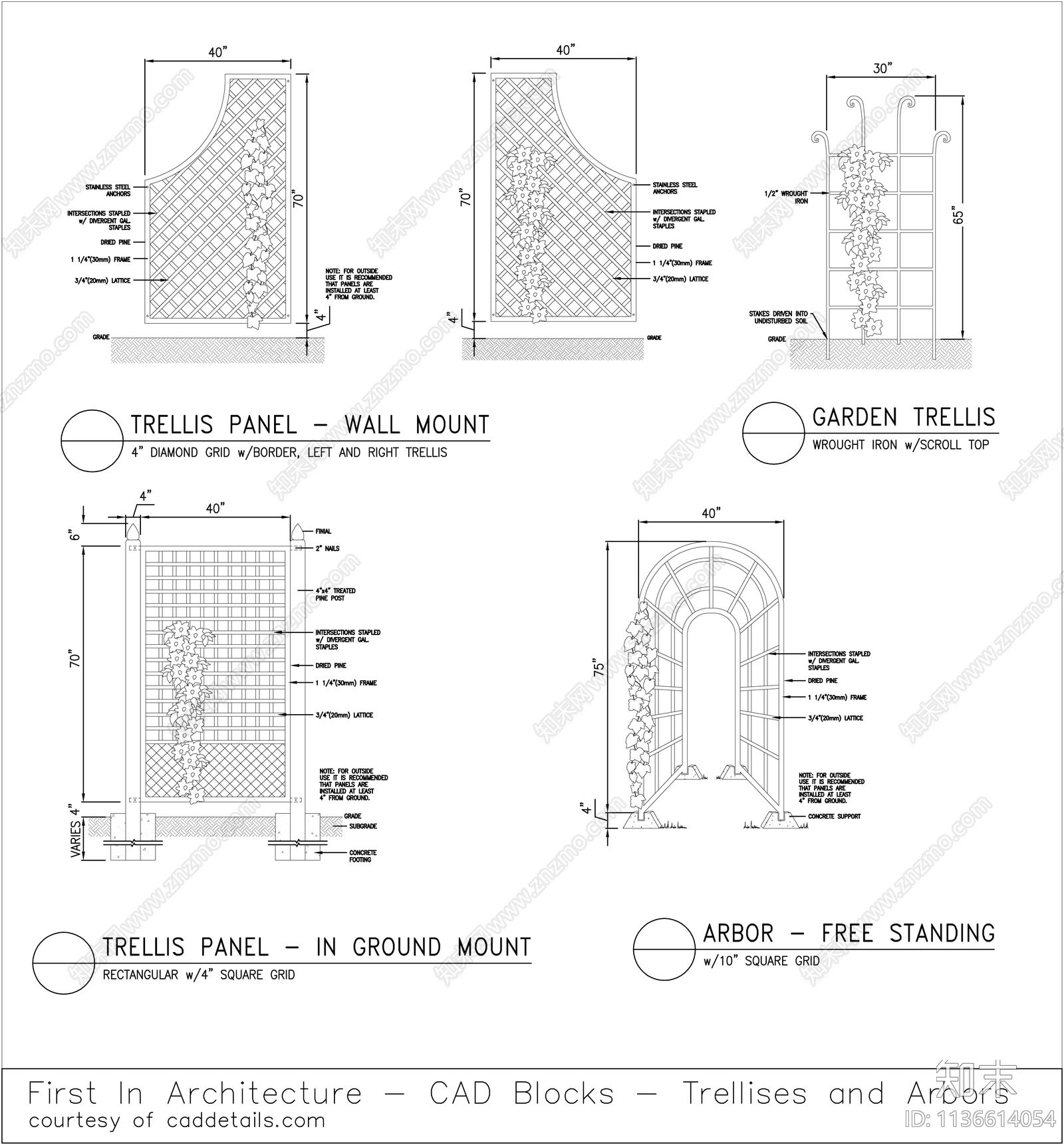 景观攀爬架大样施工图下载【ID:1136614054】