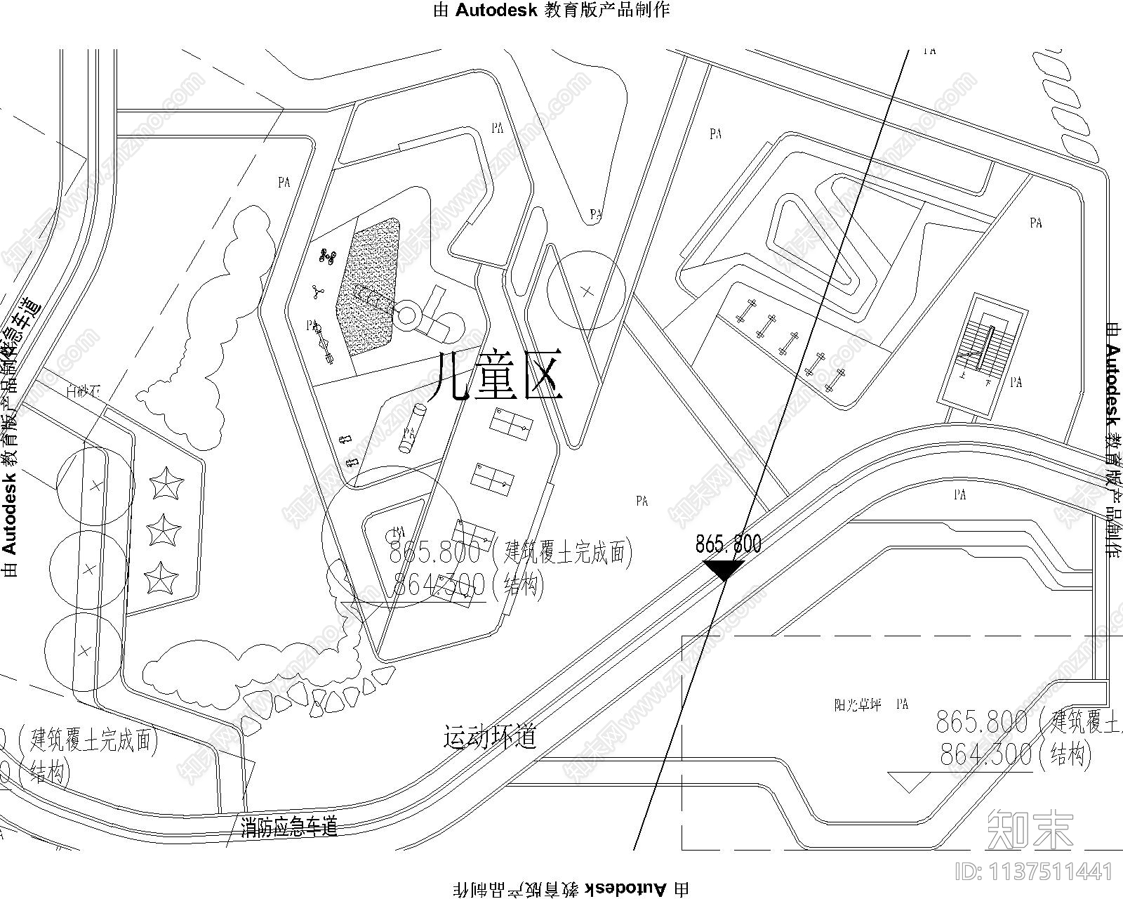 居住区景观效果图施工图下载【ID:1137511441】