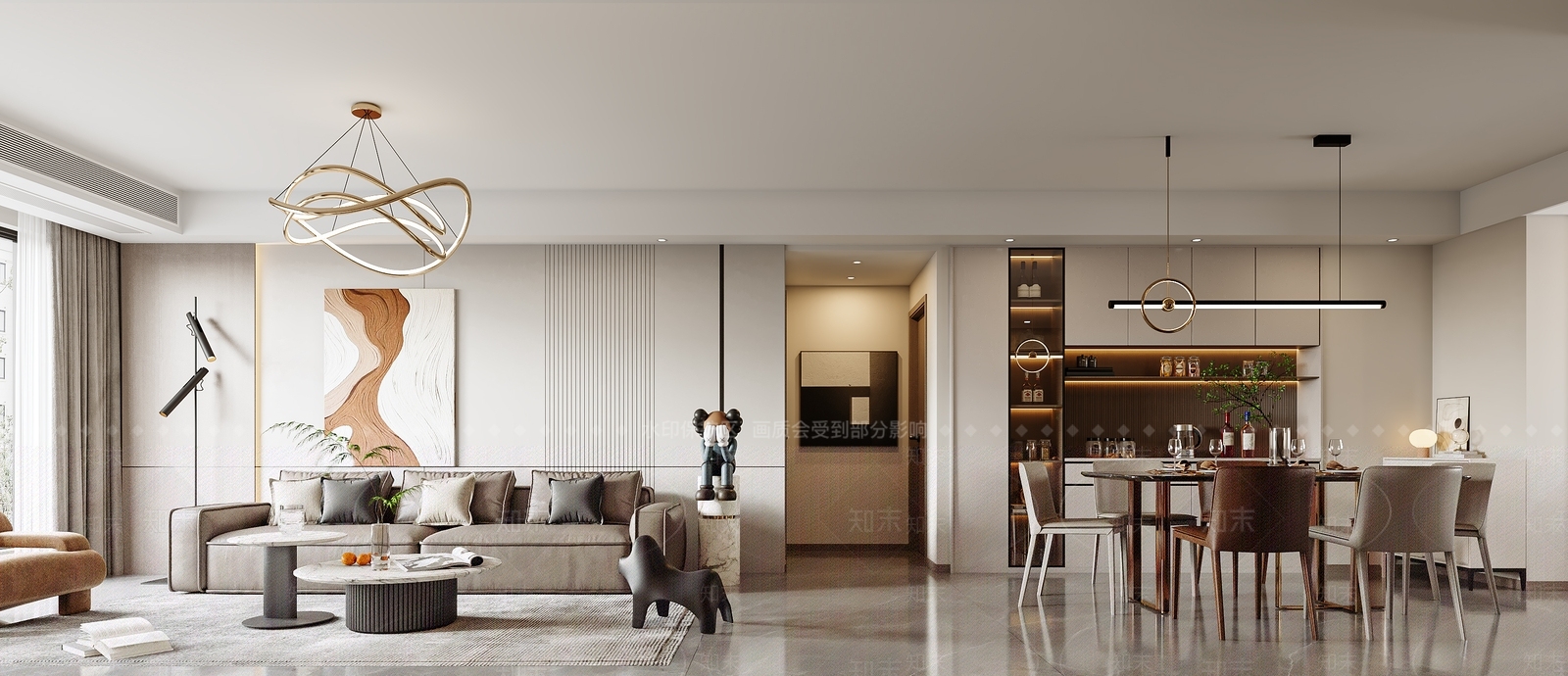 现代客餐厅3D模型下载【ID:1136625193】
