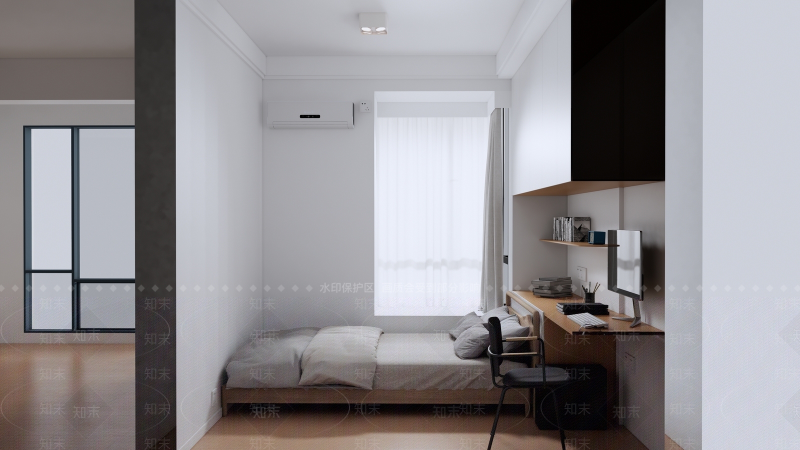 现代榻榻米卧室SU模型下载【ID:1136625197】