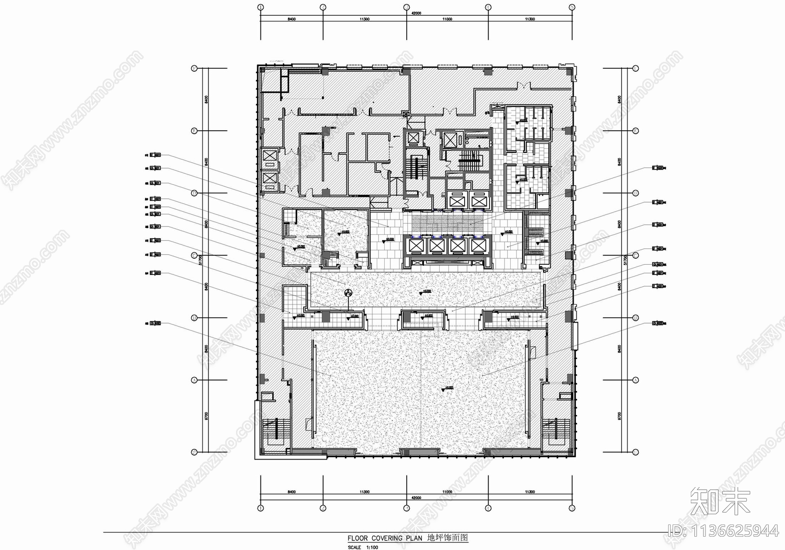 某酒店宴会厅cad施工图下载【ID:1136625944】