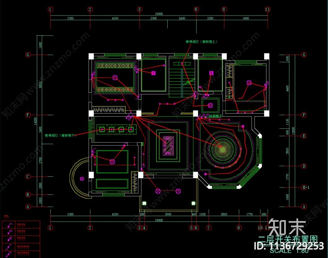 别墅cad施工图下载【ID:1136729253】