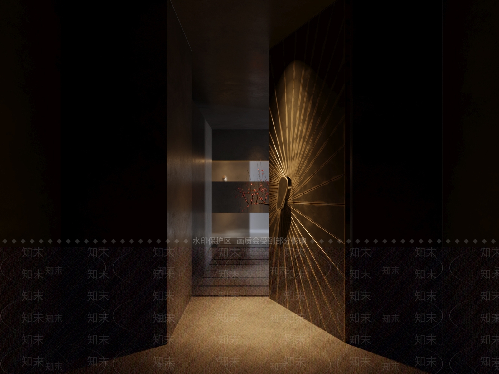 侘寂玄关3D模型下载【ID:1222035191】