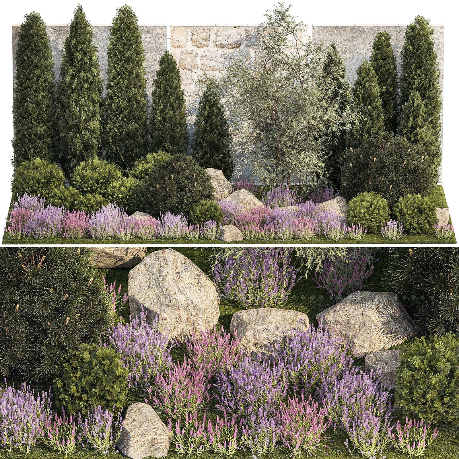植物堆3D模型下载【ID:1136636870】