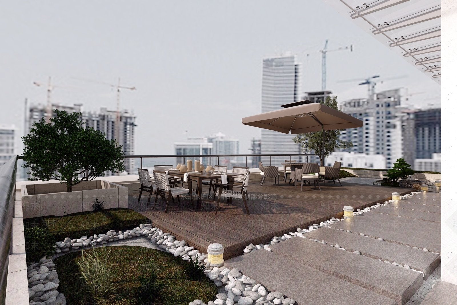 现代简约露台3D模型下载【ID:1136639406】