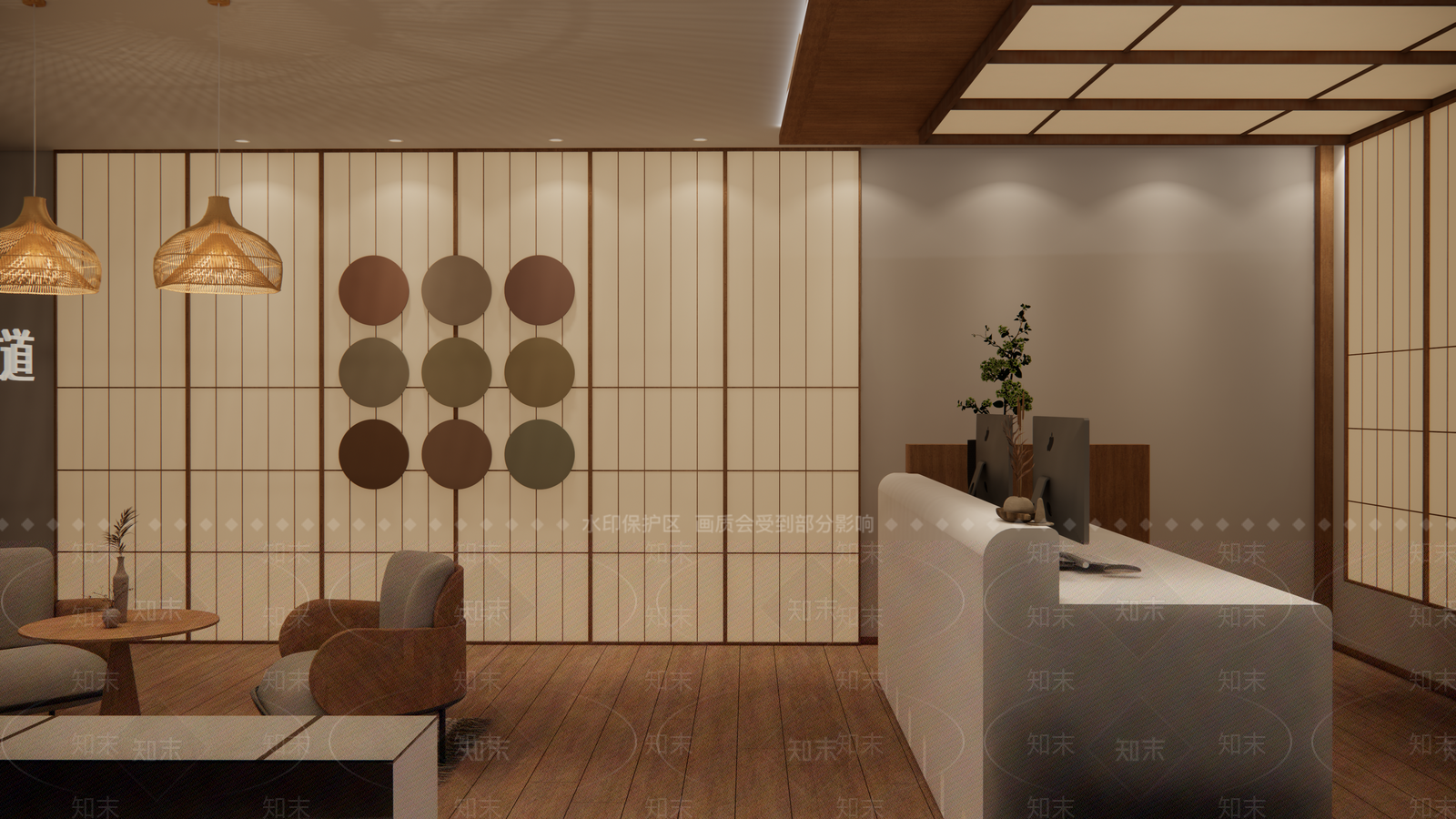 日式SPA前台SU模型下载【ID:1136642268】