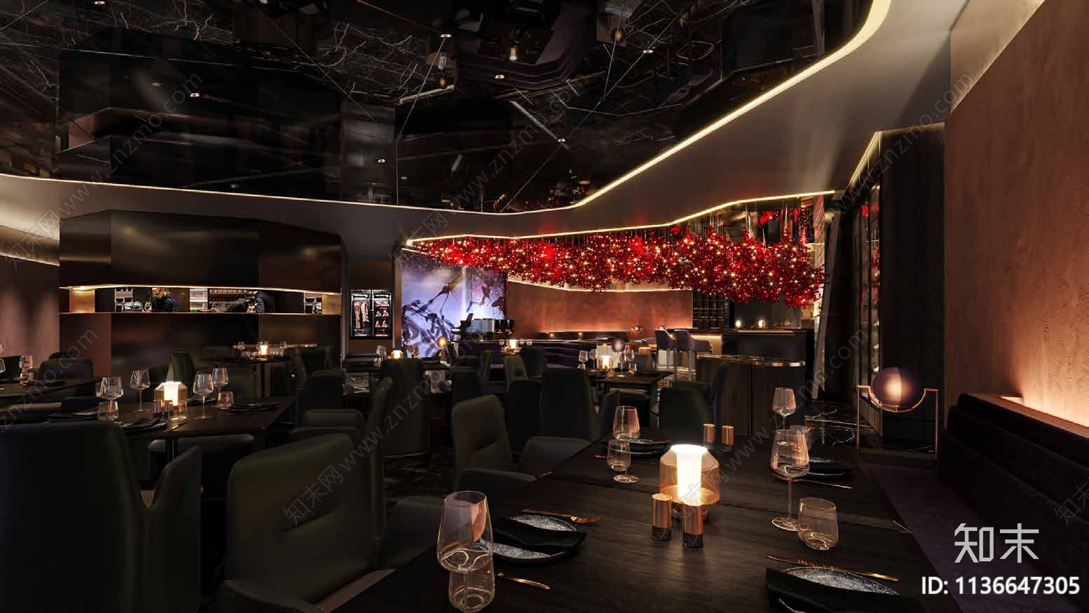 华邑酒店丽松厅酒店效果图cad施工图下载【ID:1136647305】