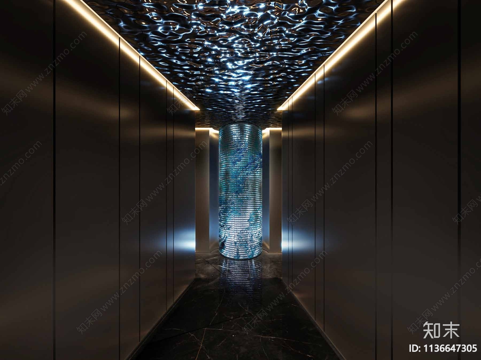 华邑酒店丽松厅酒店效果图cad施工图下载【ID:1136647305】