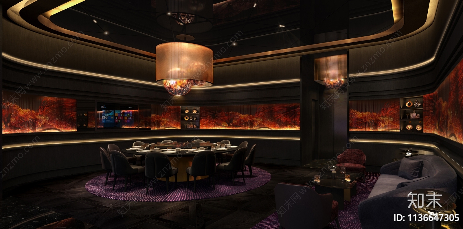 华邑酒店丽松厅酒店效果图cad施工图下载【ID:1136647305】