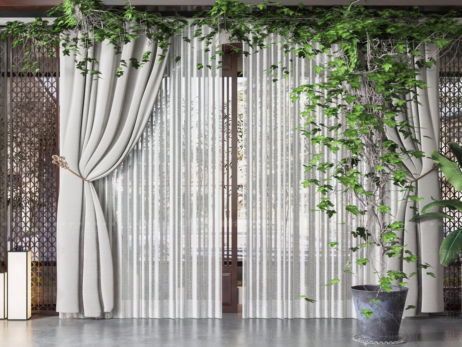 现代绿植藤蔓3D模型下载【ID:1136647579】