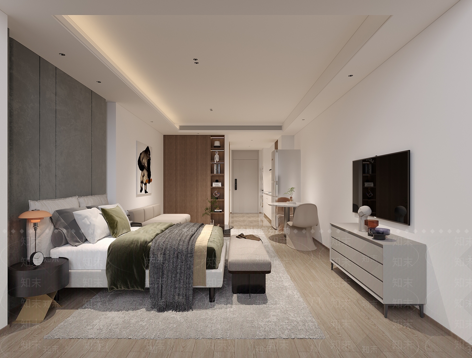 现代单身公寓3D模型下载【ID:1136654273】