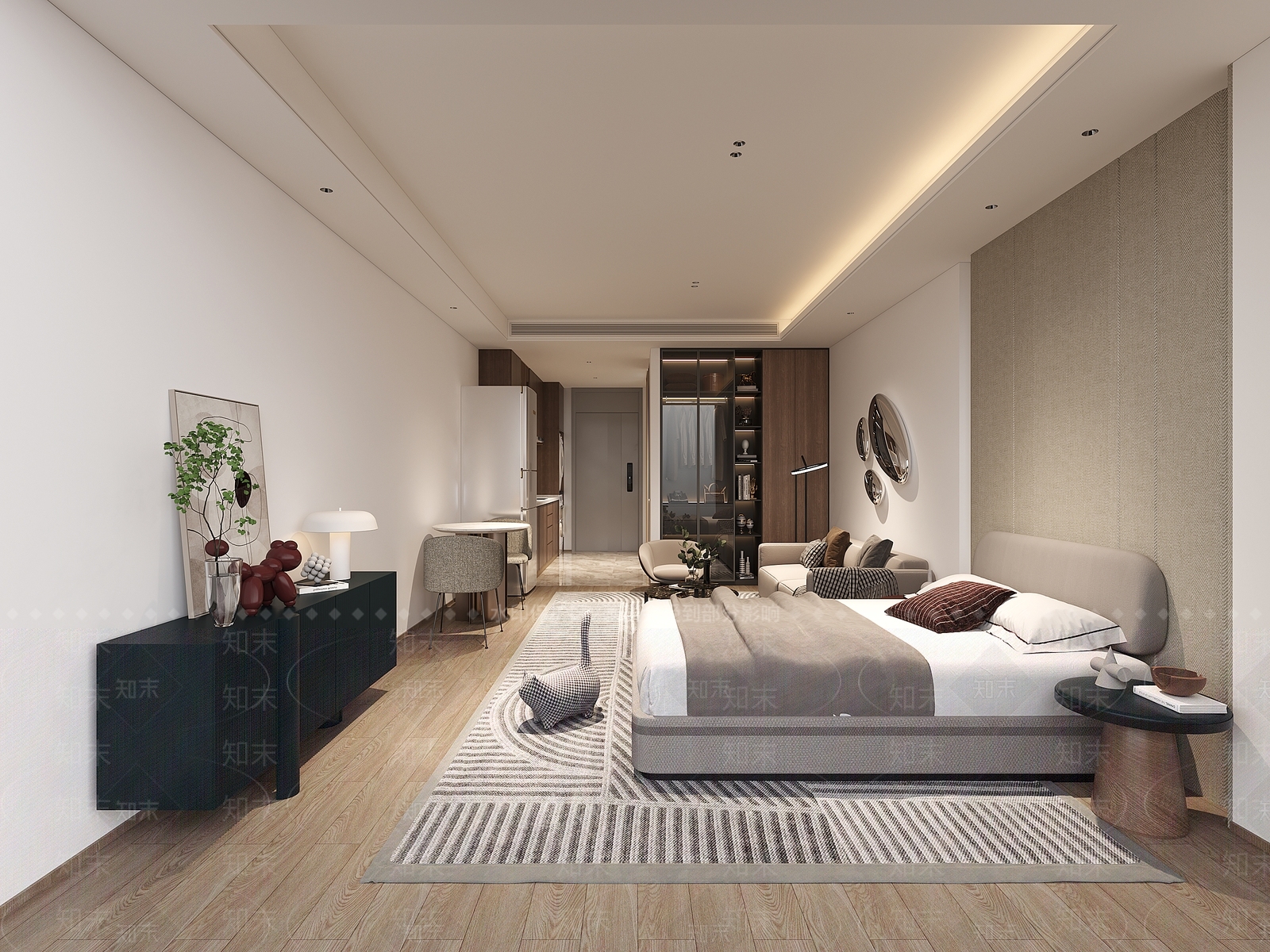 现代单身公寓3D模型下载【ID:1136654257】