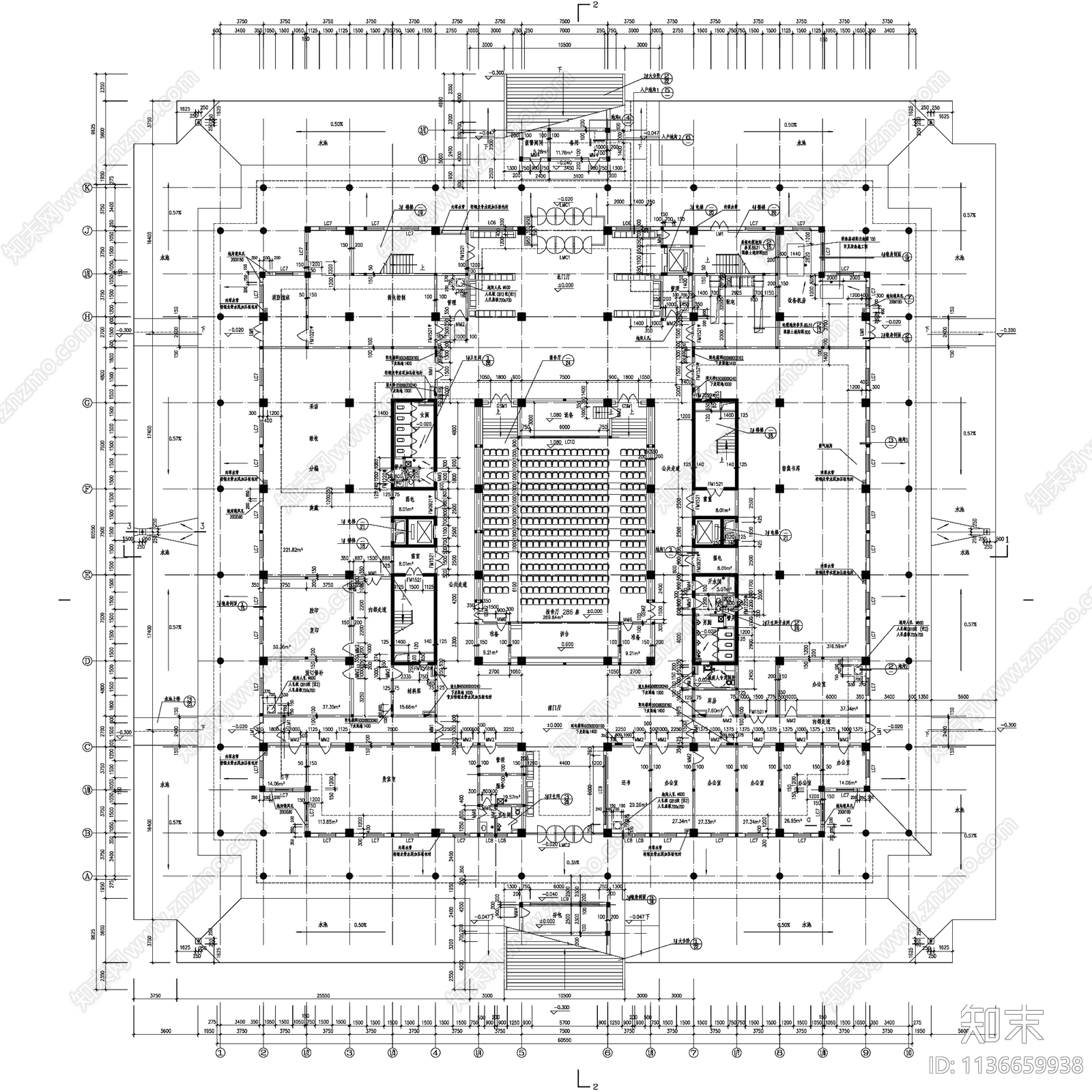 图书馆书店建筑图集30套cad施工图下载【ID:1136659938】