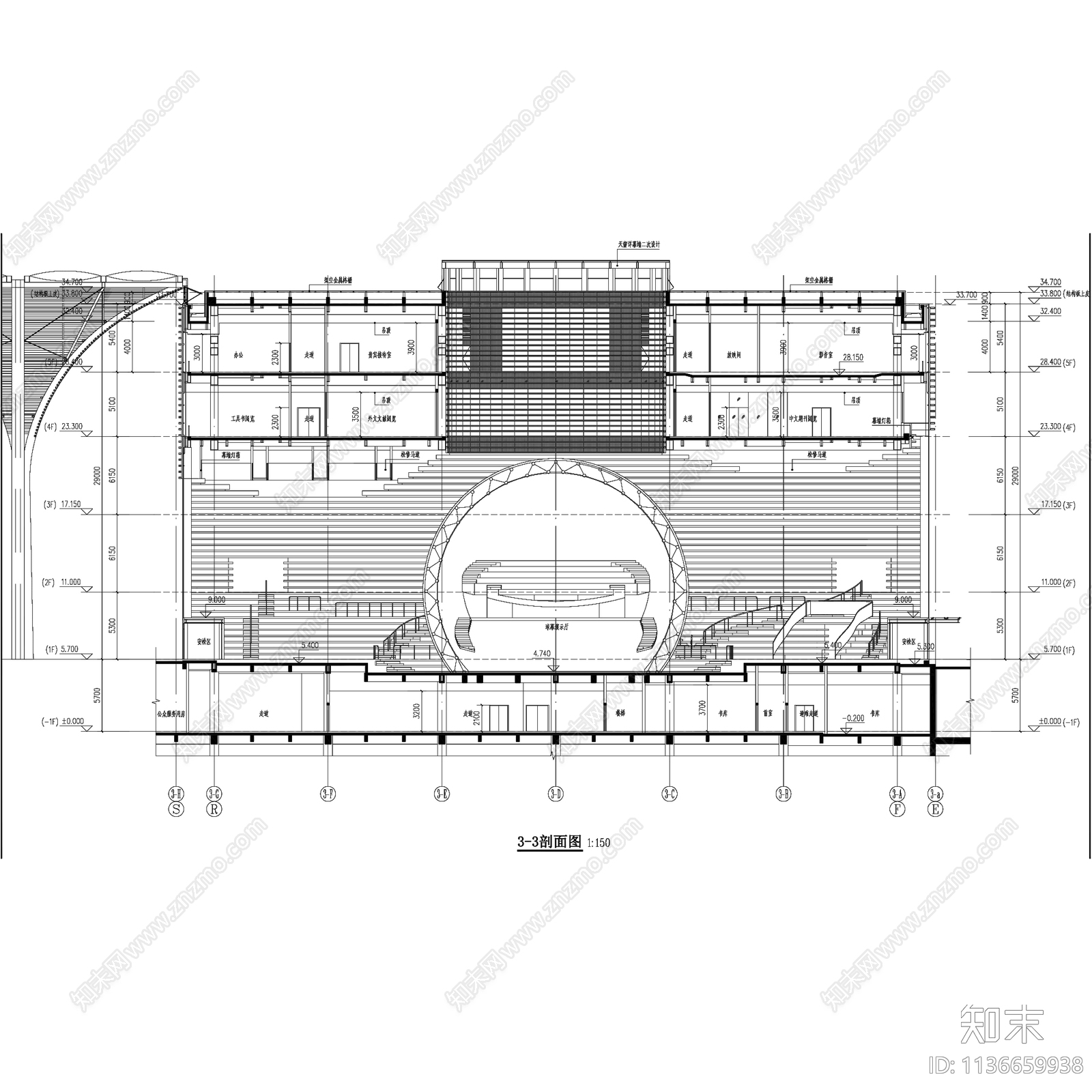 图书馆书店建筑图集30套cad施工图下载【ID:1136659938】