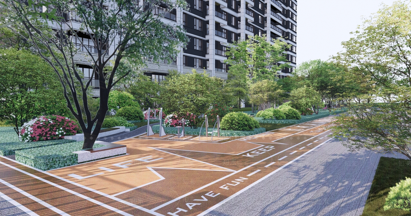现代住宅小区登高面SU模型下载【ID:1136663931】