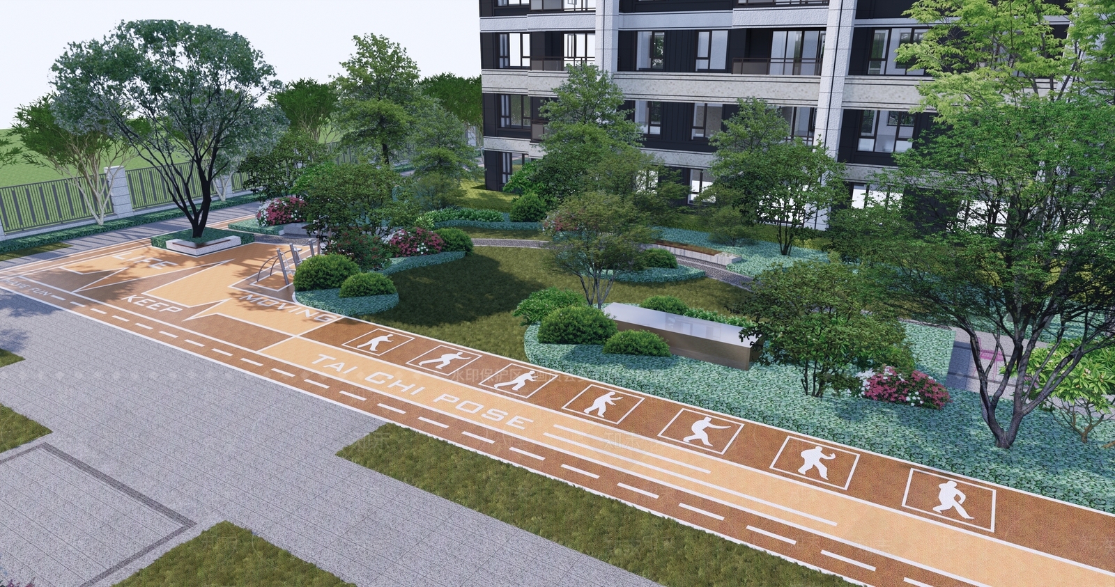 现代住宅小区登高面SU模型下载【ID:1136663931】
