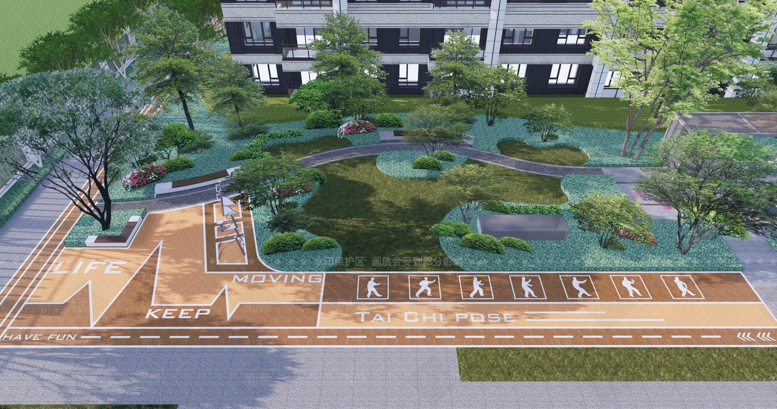 现代住宅小区登高面SU模型下载【ID:1136663931】