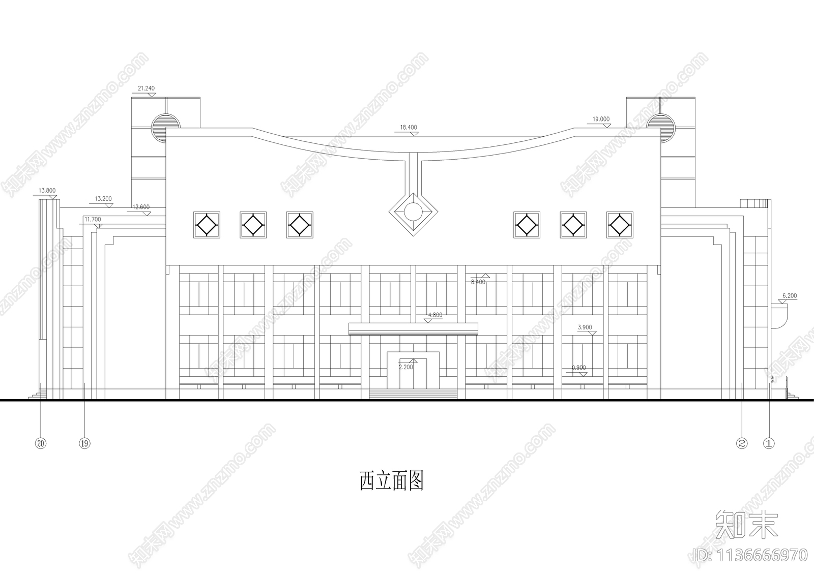 体育馆全套建筑cad施工图下载【ID:1136666970】