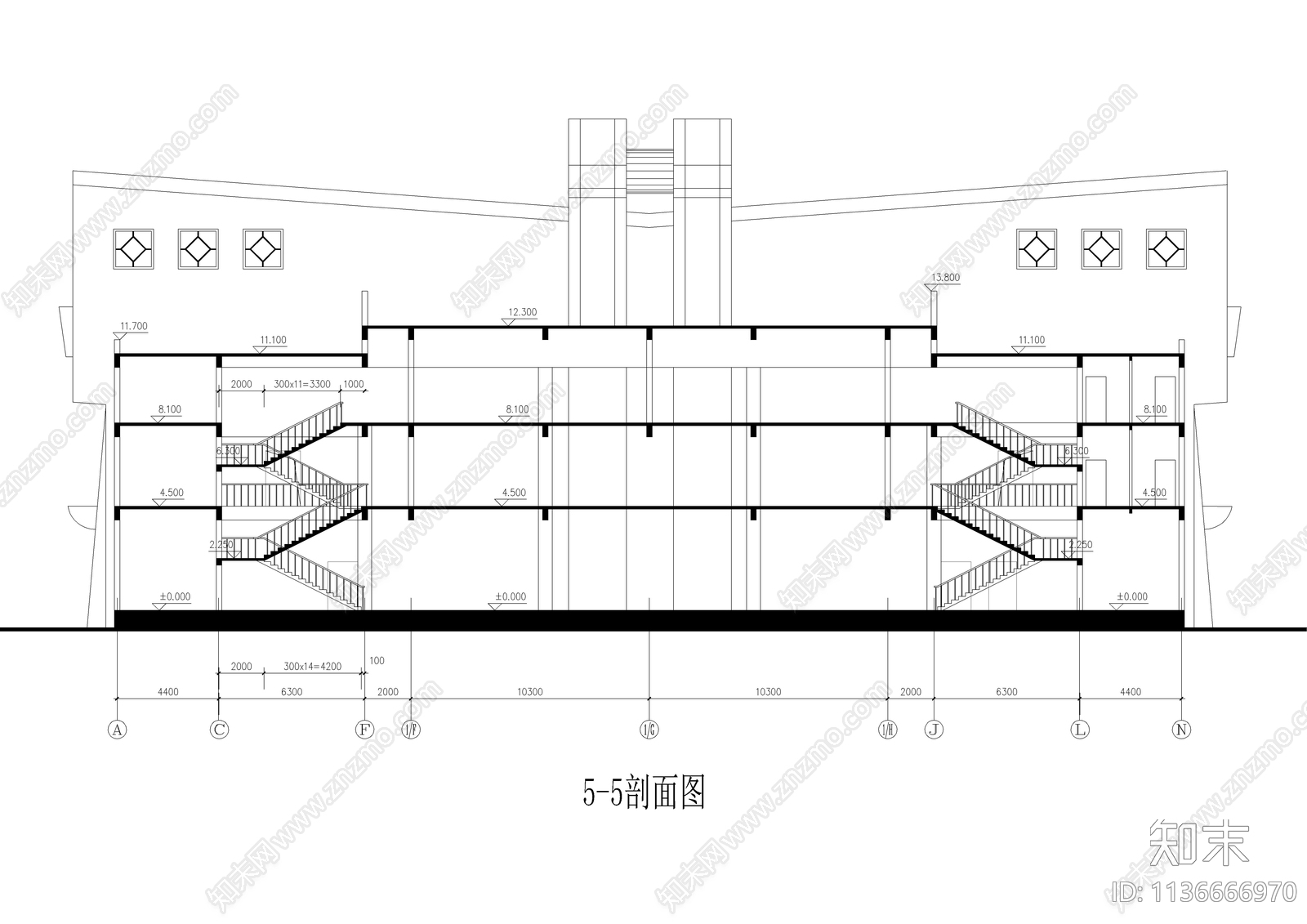 体育馆全套建筑cad施工图下载【ID:1136666970】