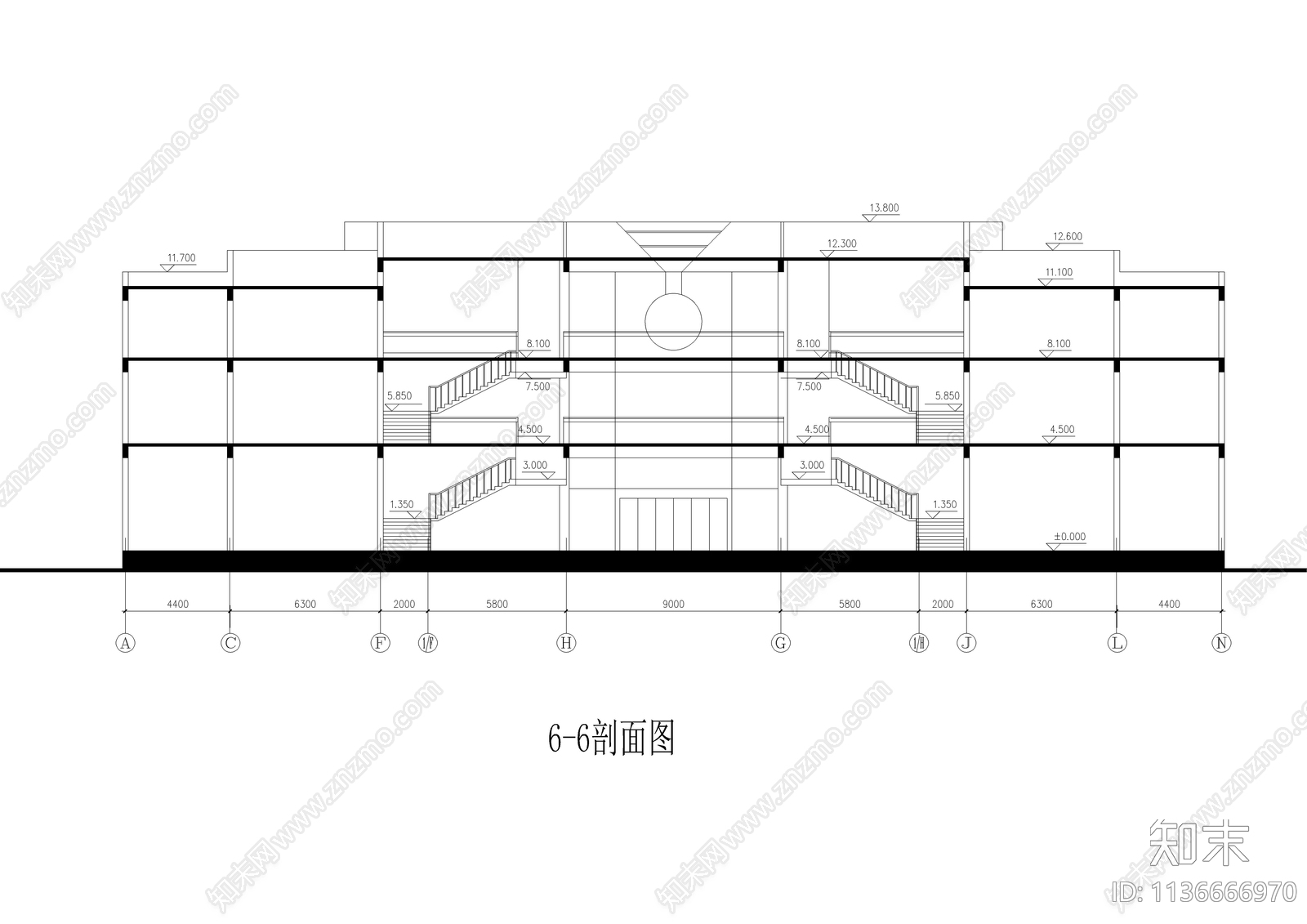 体育馆全套建筑cad施工图下载【ID:1136666970】