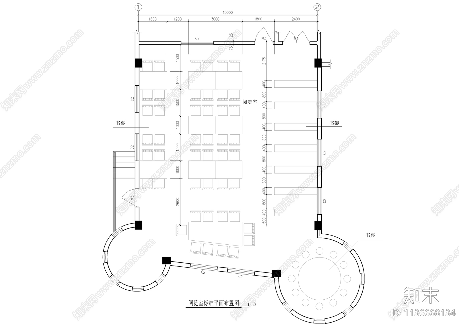 小学各教室标准平面布置图cad施工图下载【ID:1136668134】