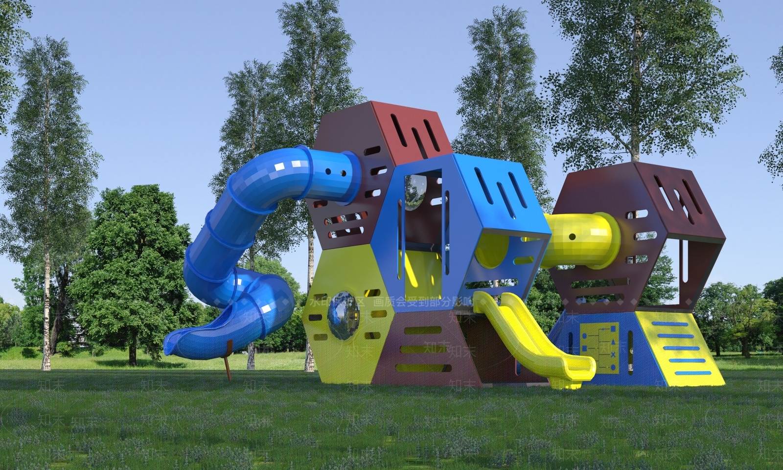 儿童滑梯3D模型下载【ID:1136672602】