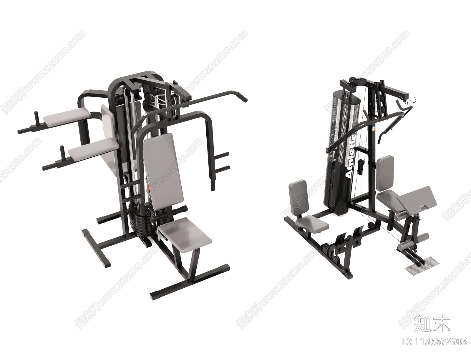 健身房专用运动器材SU模型下载【ID:1136672905】