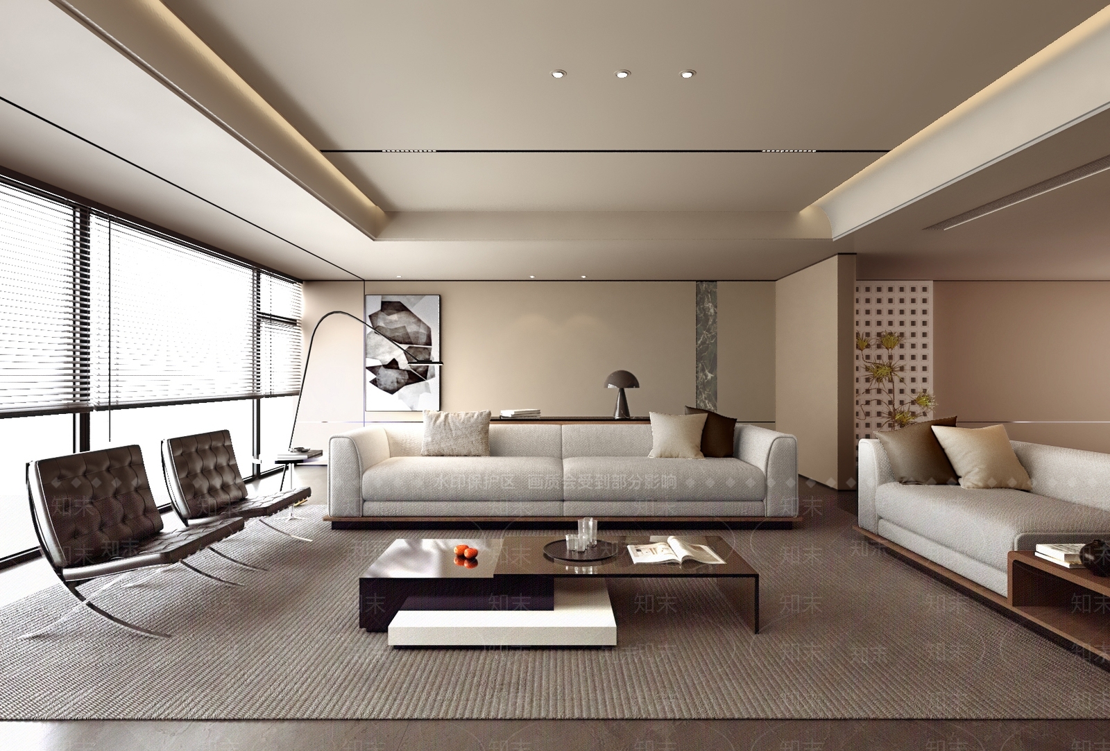 侘寂风家居客厅3D模型下载【ID:1136686204】_知末3d模型网