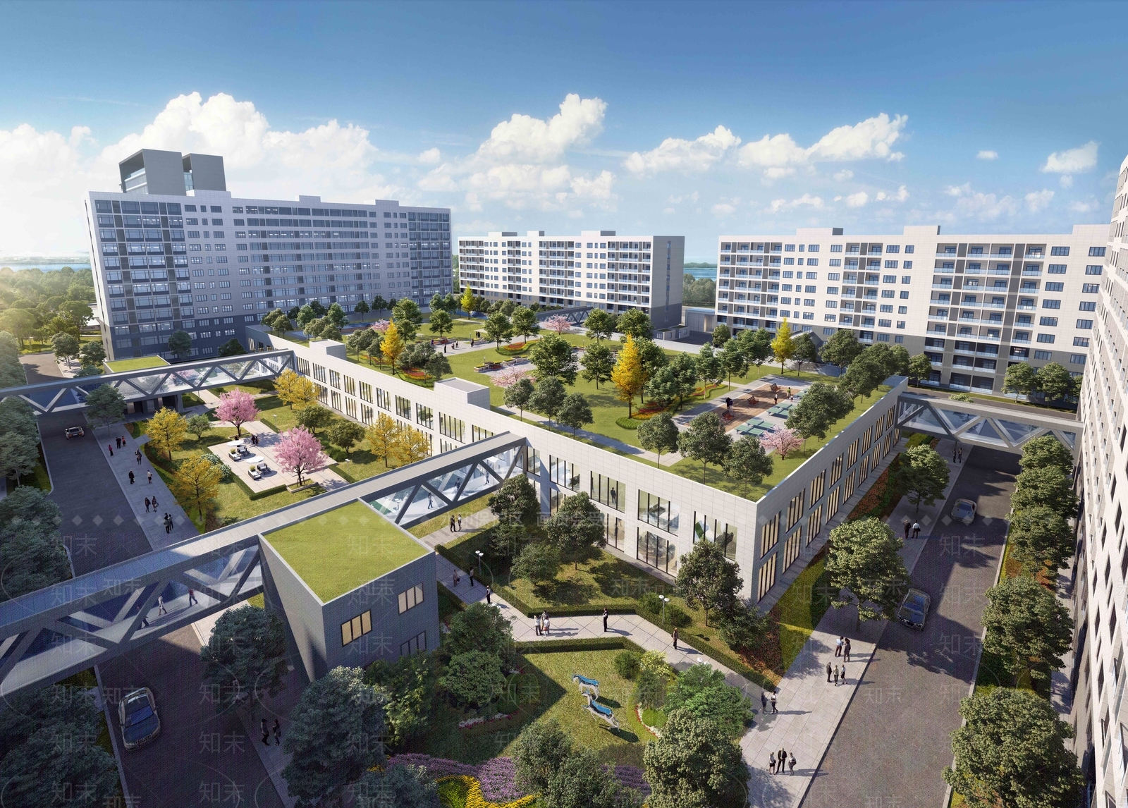 现代医疗建筑SU模型下载【ID:1136837108】