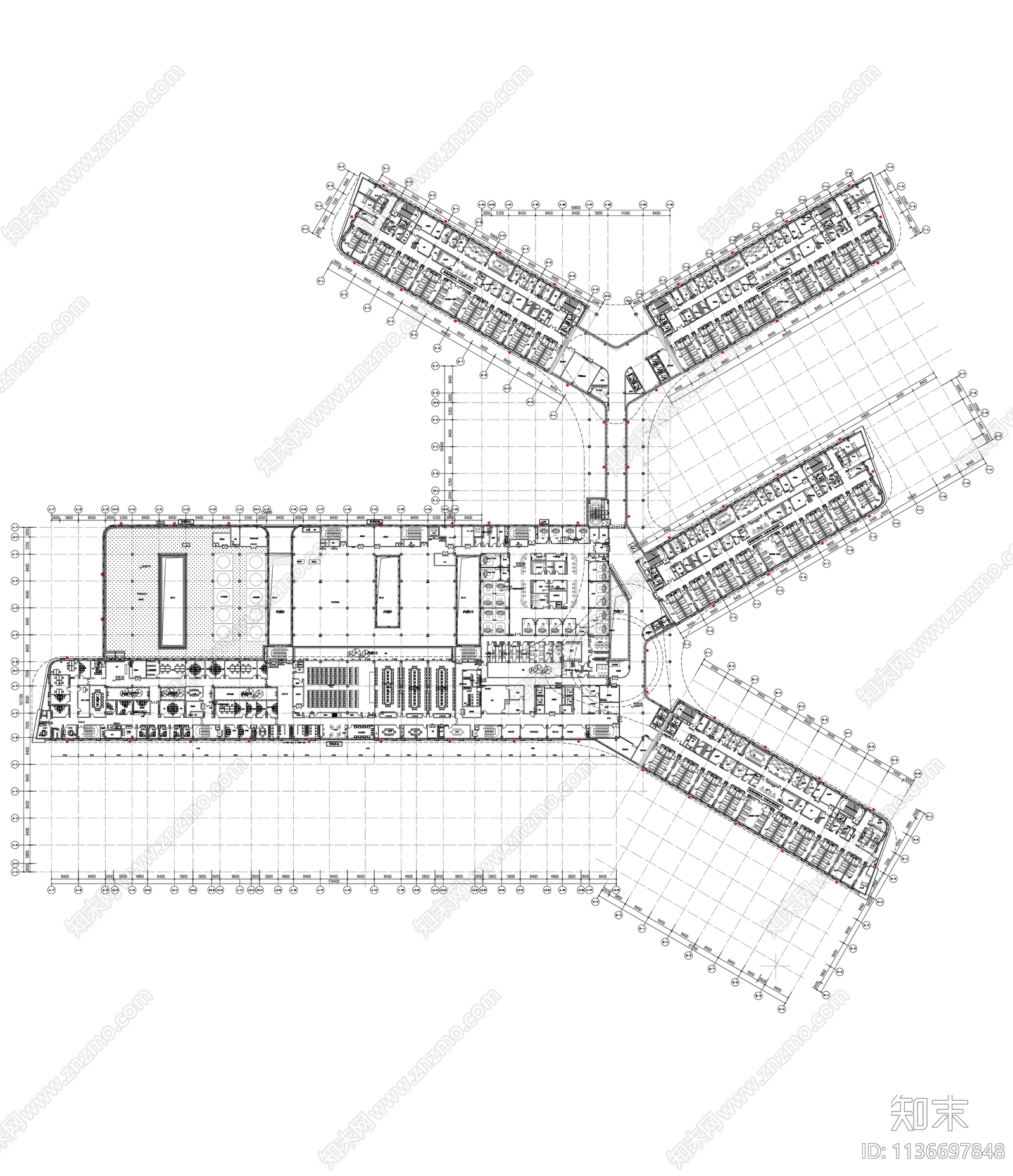 中医院建筑效果图cad施工图下载【ID:1136697848】